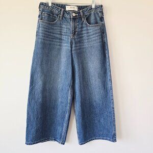 Hollister Low Rise Wide Leg Baggy Jeans Womens 27 Medium Wash NWOT
